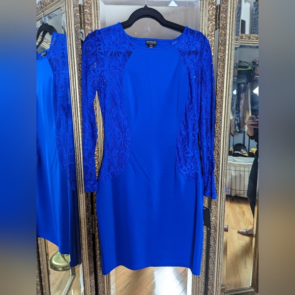 Blue Cocktail Dress - Size 8 NWT - Picture 1 of 4